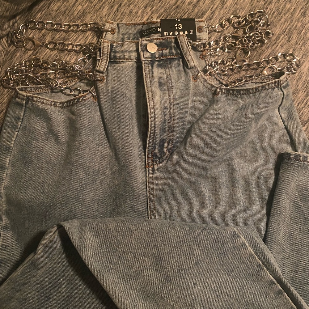 Fashion nova. Chain link jeans